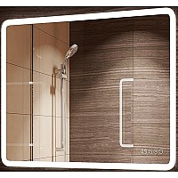 Зеркало Континент Demure 800х600 ЗЛП769 с подсветкой с сенсорным выключателем с подогревом с часами