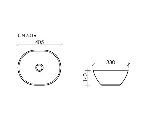 Раковина-чаша Ceramica Nova Element 41 CN6016 Белая