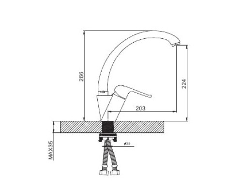 Смеситель для кухни Gappo G50 G4150-8 Хром