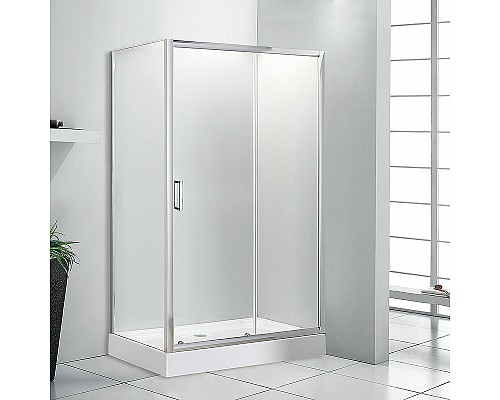 Душевая дверь Veconi Vianno VN-46 120 VN46-120-01-C5 профиль Хром стекло прозрачное