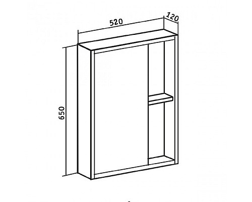 Зеркальный шкаф Runo Эко 52 00-00001185 Скандинавский дуб