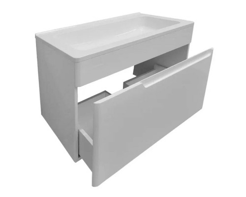 Тумба с раковиной Эстет Kare Luxe 60 ФР-00007077 подвесная Белая