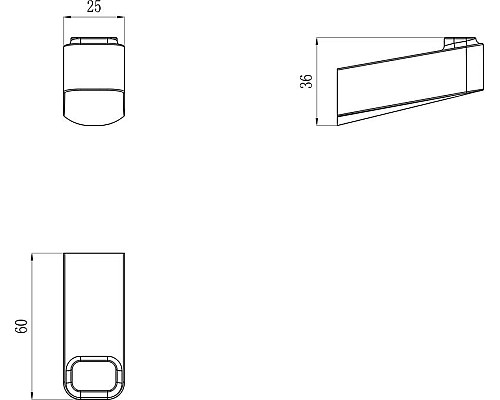 Крючок Ravak 10° X07P555 Черный матовый