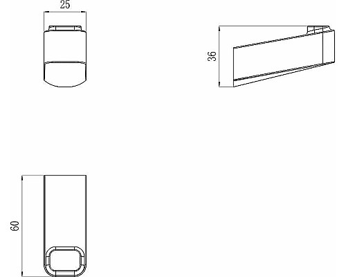 Крючок Ravak 10° X07P555 Черный матовый