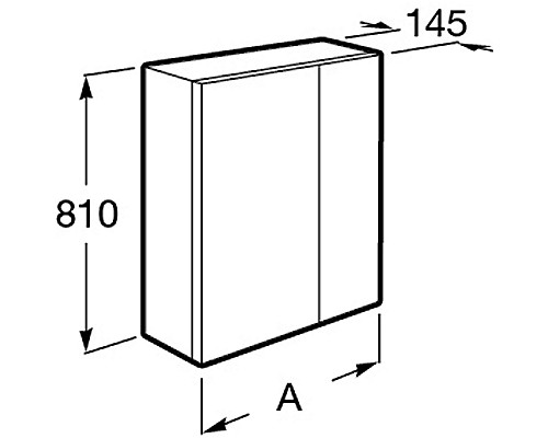 Зеркальный шкаф Roca Up 70 ZRU9303016 с подсветкой Белый глянец