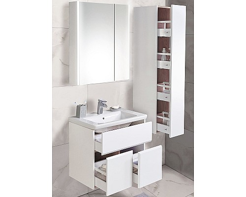 Зеркальный шкаф Roca Up 70 ZRU9303016 с подсветкой Белый глянец