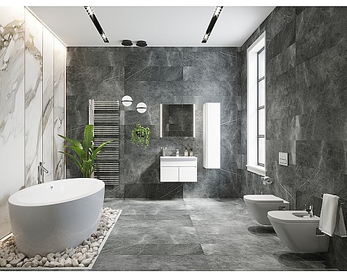 Зеркальный шкаф Roca Up 70 ZRU9303016 с подсветкой Белый глянец