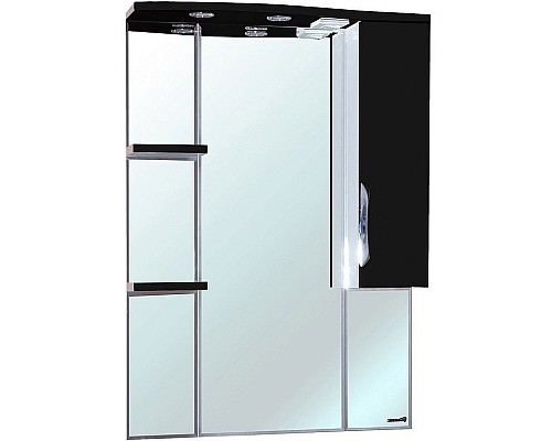 Зеркало со шкафом Bellezza Лагуна 85 R 4612114001048с подсветкой R Черное Белое