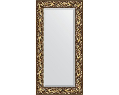 Зеркало Evoform Exclusive 119х59 BY 3493 с фацетом в багетной раме - Византия золото 99 мм