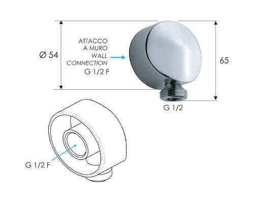 Шланговое подключение Remer 309L Хром
