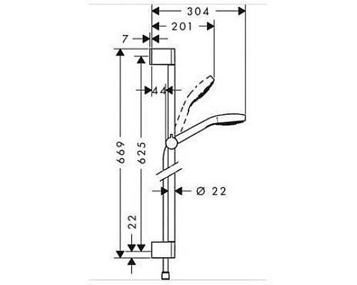 Душевой гарнитур Hansgrohe Croma 110 Select E Vario 26582400