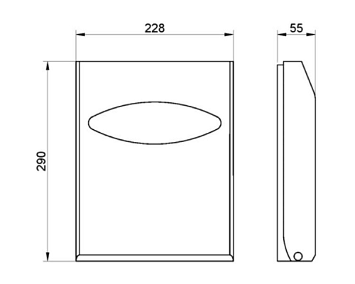 Диспенсер туалетных подкладок Nofer Black 04028.N Черный матовый