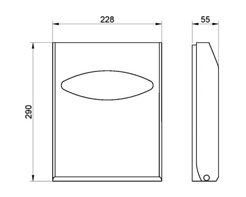 Диспенсер туалетных подкладок Nofer Black 04028.N Черный матовый
