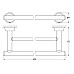 Штанга для полотенца двойная (хром) FBS VIZ 037 60 см