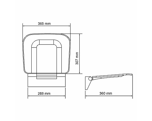 Сиденье для душа WasserKRAFT SS404 Черное