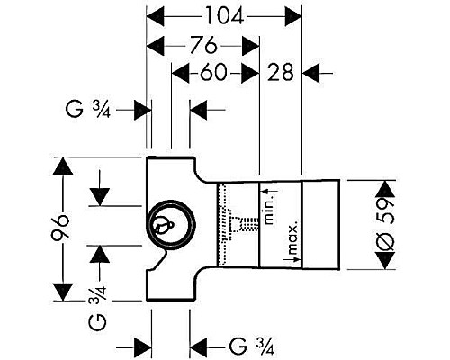 Скрытая монтажная часть для смесителя Hansgrohe 15981180