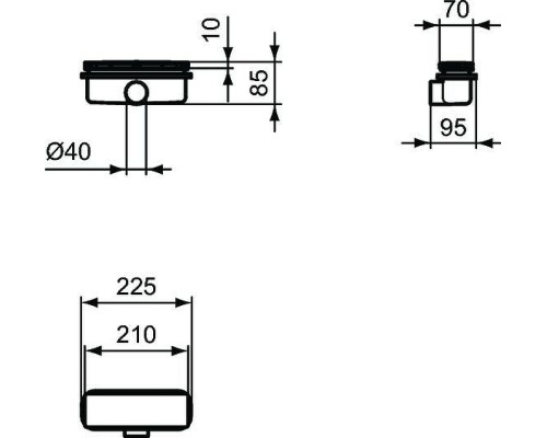 Сифон для душевого поддона Ideal Standard Ultraflat New Хром