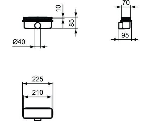Сифон для душевого поддона Ideal Standard Ultraflat New Хром