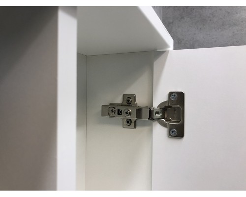 Зеркало со шкафом Comforty Модена М-90 00-00001641 с подсветкой Белое матовое