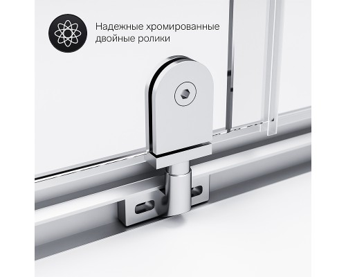 Душевой уголок AM.PM Gem 90x90 W90G-405-090MT профиль Хром матовый стекло прозрачное