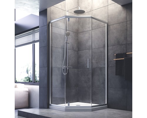 Душевой уголок AM.PM Gem 90x90 W90G-405-090MT профиль Хром матовый стекло прозрачное