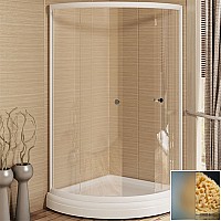 Душевой уголок Radomir 100x100 1-03-1-0-0-0031 с поддоном профиль Белый стекло матовое