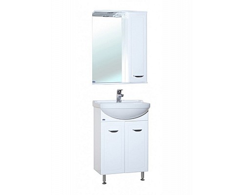 Зеркало со шкафом Bellezza Классик 55 R 4611908001011 с подсветкой Белое Зеркало со шкафом Bellezza Классик 55 R 4611908001011 с подсветкой Белое