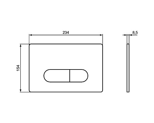 Клавиша смыва Ideal Standard Oleas M1 R0117AA Хром