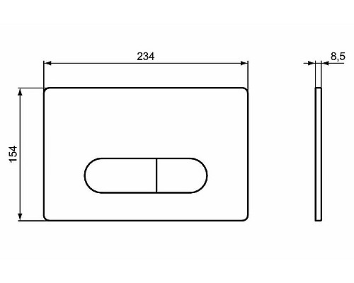 Клавиша смыва Ideal Standard Oleas M1 R0117AA Хром