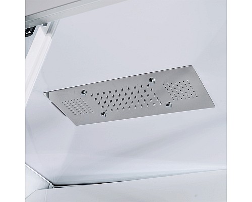 Душевая кабина Orans 130x90 L 86155l0 с гидромассажем профиль Белый задние стенки Белые