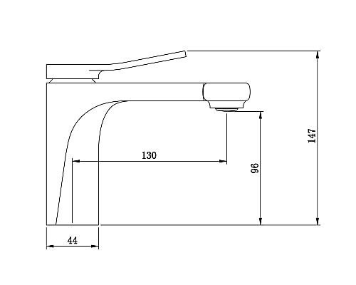 Смеситель на раковину Bronze de Luxe Element EL02XGB матовое золото/черный