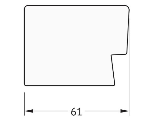 Зеркало Evoform Definite 74х54 BY 3044 в багетной раме - Алюминий 61 мм