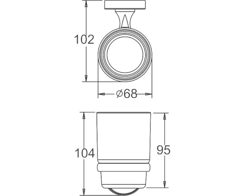 Стакан для зубных щеток Frap F19 F1906 Хром