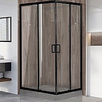 Душевой уголок Royal Bath HPD 120х90 RB9120HPD-T-BL профиль Черный стекло прозрачное