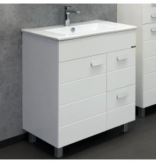 Тумба с раковиной Comforty Модена М-75 Белая матовая