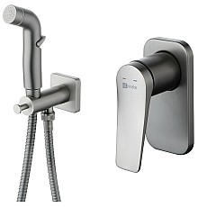 Гигиенический душ со смесителем Lemark Bronx LM3719GM Графит