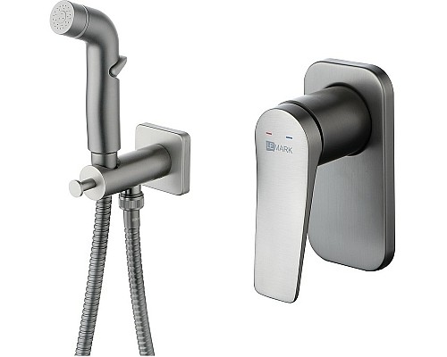 Гигиенический душ со смесителем Lemark Bronx LM3719GM Графит
