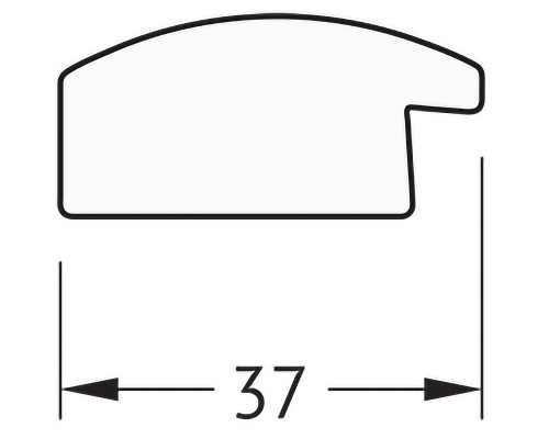 Зеркало Evoform Definite 150х70 BY 0768 в багетной раме - Черный дуб 37 мм