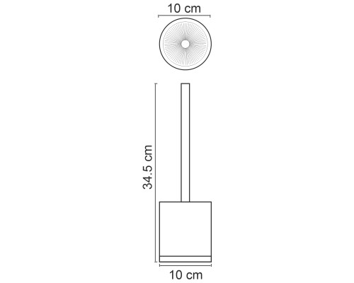 Ершик для унитаза WasserKRAFT Lopau K-3327 Серый