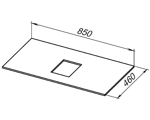 Столешница под раковину Allen Brau Infinity 85 1.21011.G-S Серый структ