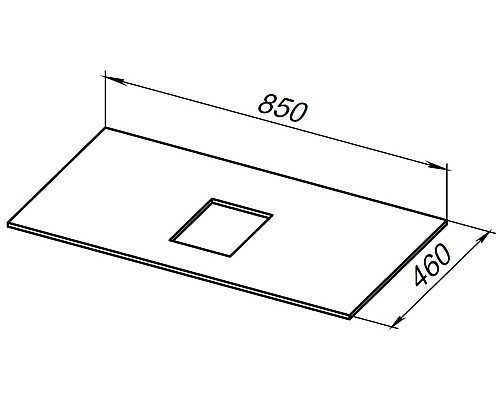 Столешница под раковину Allen Brau Infinity 85 1.21011.G-S Серый структ