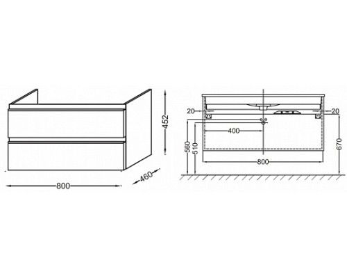Тумба Jacob Delafon под раковину-столешницу EB2078-R1-E16