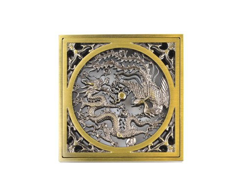 Решетка Bronze de luxe «Дракон» для трапа viega