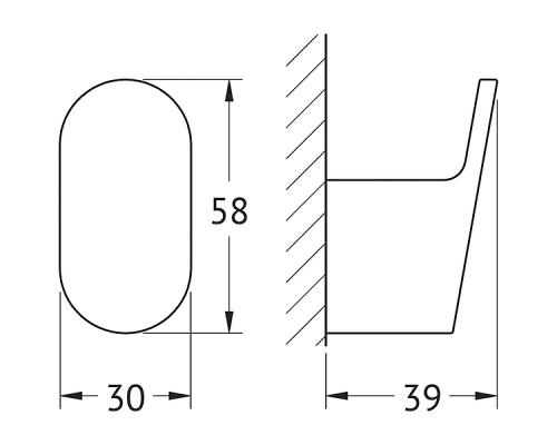 Крючок Artwelle Schwarz 7715 Черный матовый