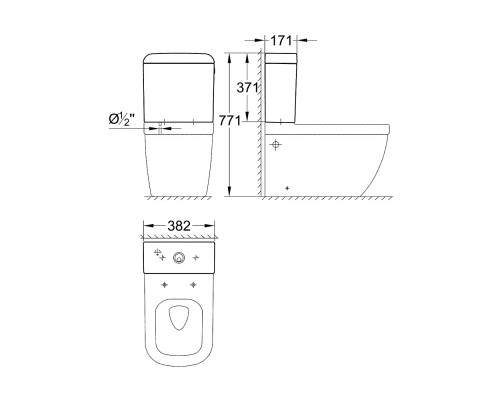 Бачок внешний Grohe наполнение снизу 39332000