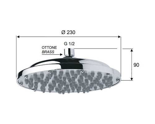 Верхний душ Remer 35323X Хром