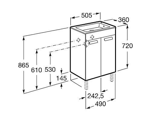 Тумба под раковину Roca Debba 50 ZRU9302710 Белая