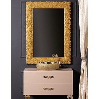 Зеркало Armadi Art Rose мал. золото 110x85см