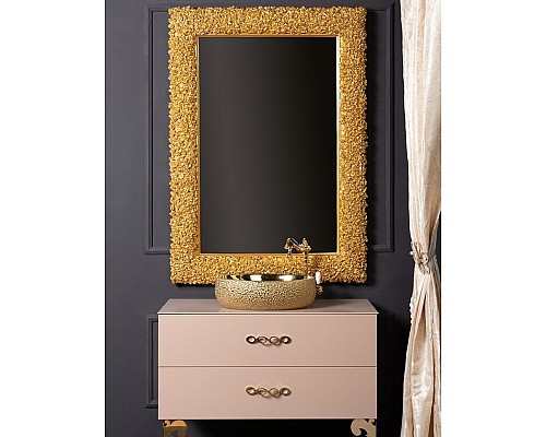 Зеркало Armadi Art Rose мал. золото 110x85см