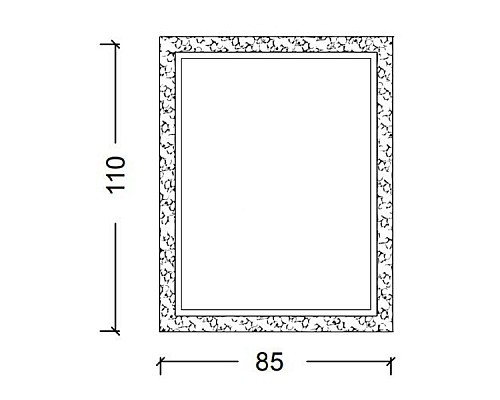 Зеркало Armadi Art Rose мал. золото 110x85см